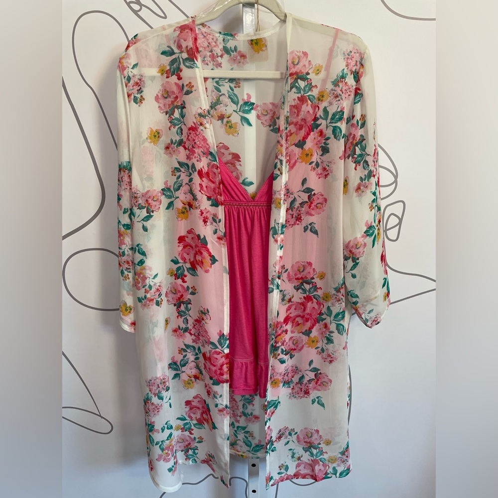 Floral Pink Women's Cardigan